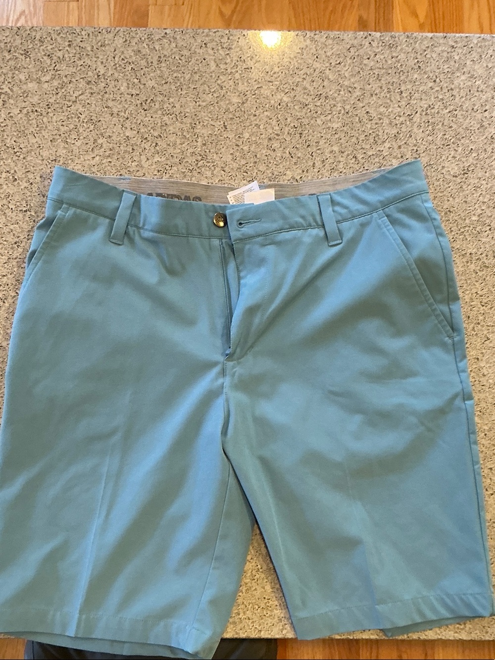 adidas Light Blue Flat-Front Men's Shorts